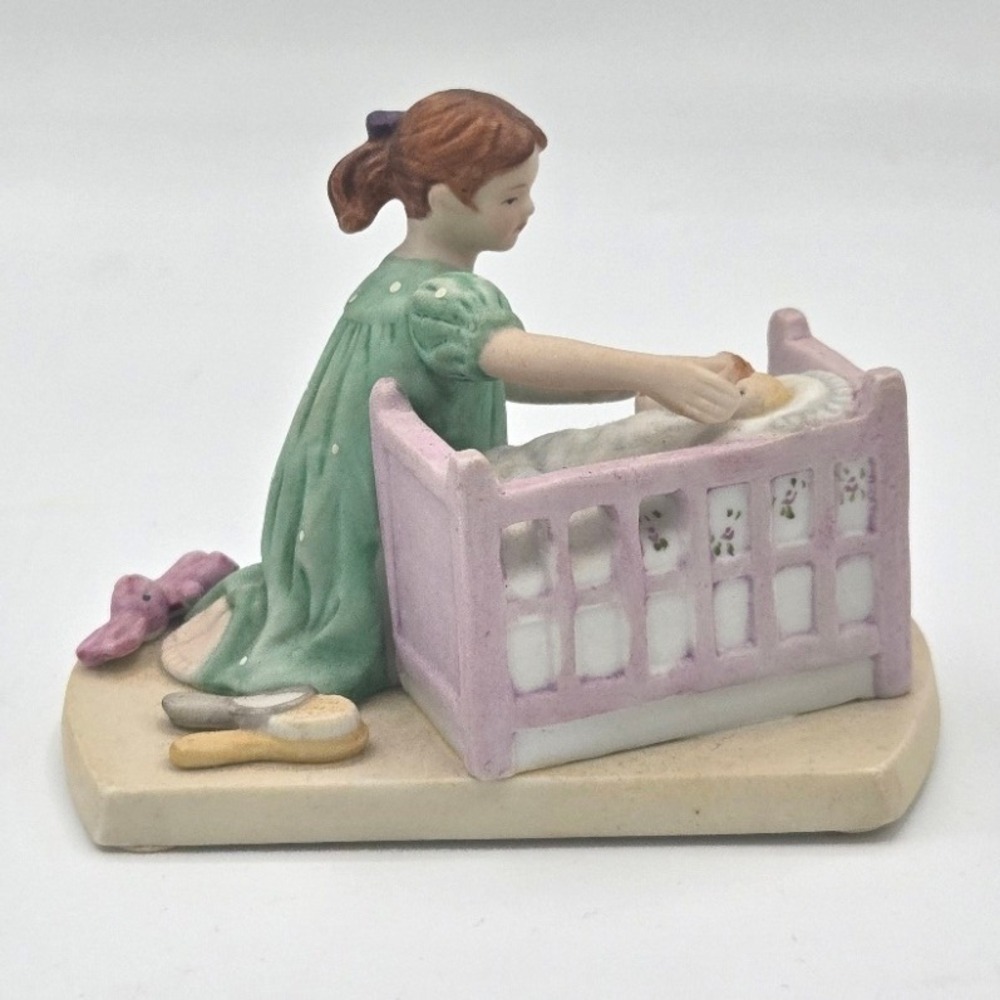 1983 Norman Rockwell "Little Mother" Porcelain Figurine -‎ Museum Series